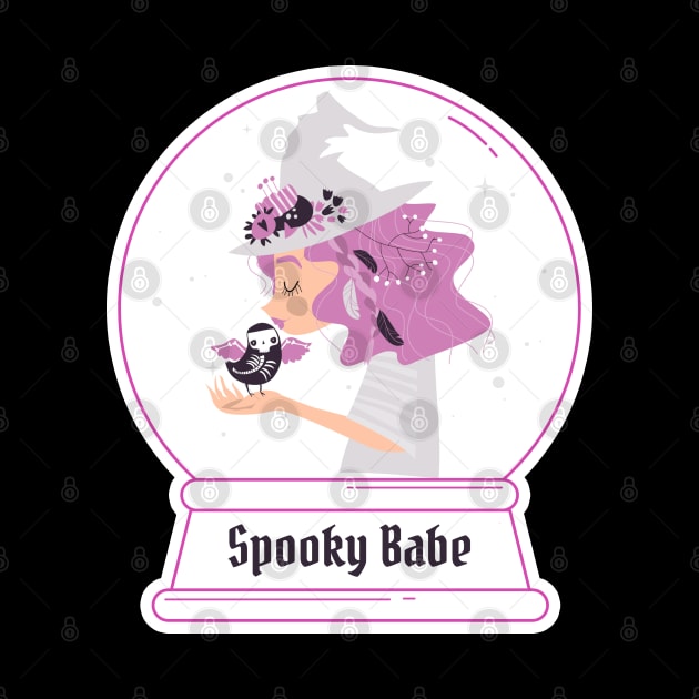 Spooky Babe Snow Globe by Live Together