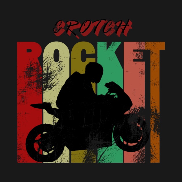 Crotch Rocket Motorcycle Racer Distressed Look by Rossla Designs