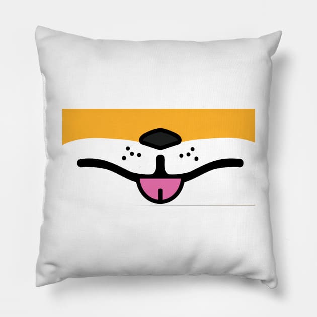 Shiba Face Pillow by disharmonicdoodles
