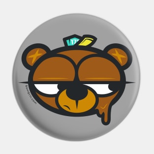 Chocolate Bear Head Drip Pin