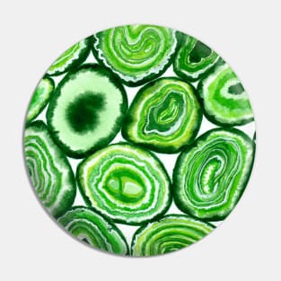 Green agate pattern Pin