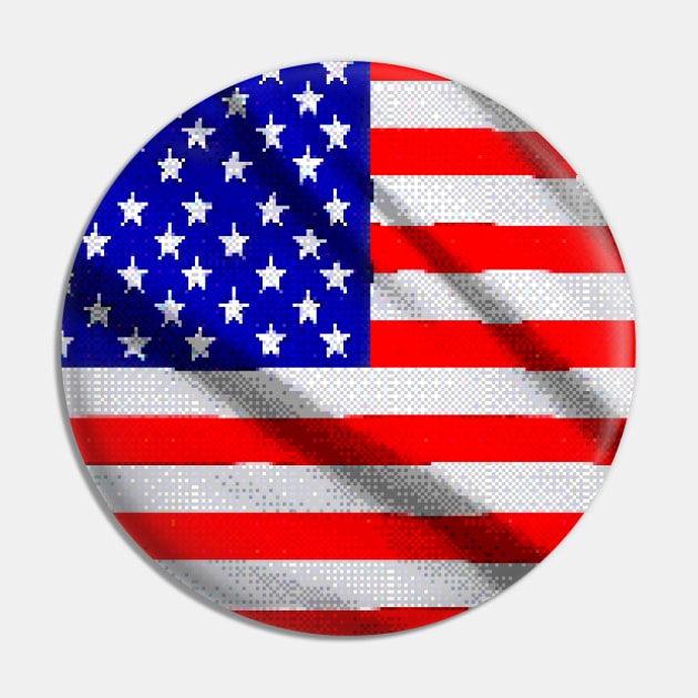 Pixel US flag Pin by EvgeniiV