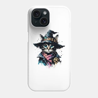 Watercolor Cat Necromancer Phone Case