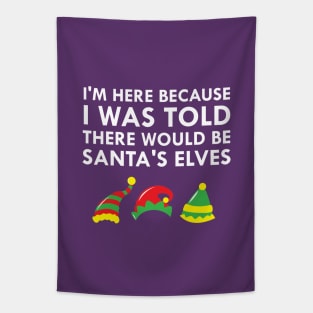 I Was Told There Would Be Santa's Elves Christmas Elf Tapestry