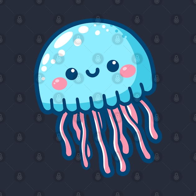 Cute Blue Jellyfish by Arief Uchiha