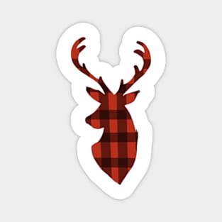 Plaid Reindeer Magnet