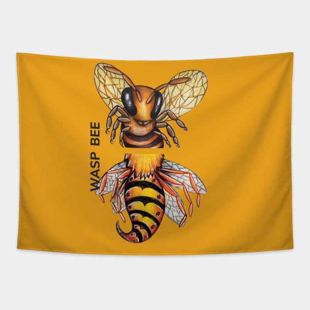 WASP BEE by FrankenDuo Tapestry by FrankenDuo