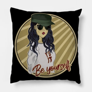 FU * IT BE YOURSELF REBEL Pillow