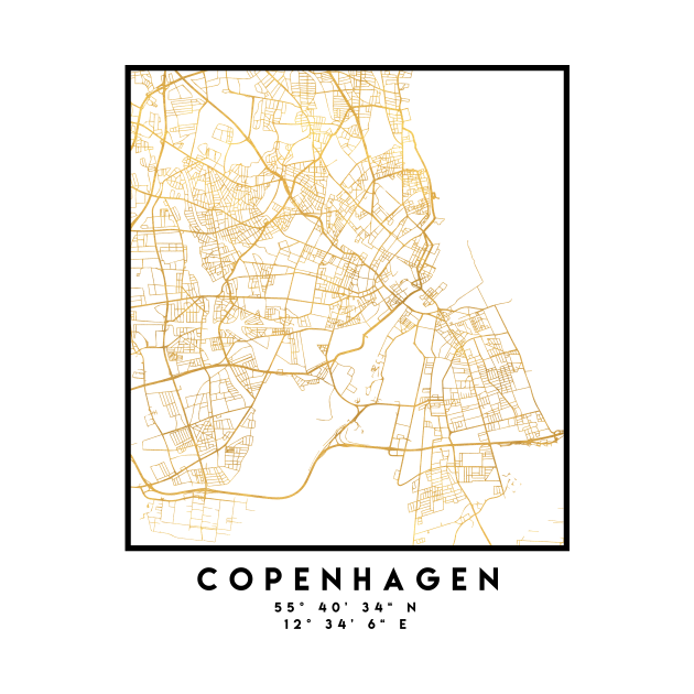 Discover COPENHAGEN DENMARK CITY STREET MAP ART - Copenhagen - T-Shirt