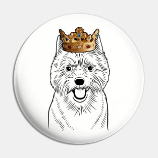 Norwich Terrier Dog King Queen Wearing Crown Pin