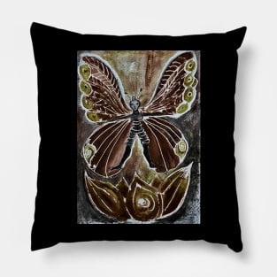 Dark Butterfly Metamorphosis Pillow