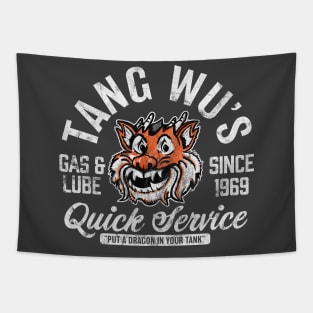 Tang Wu's Gas and Lube - Biker Style (Multicolor - Worn - Reverse) Tapestry