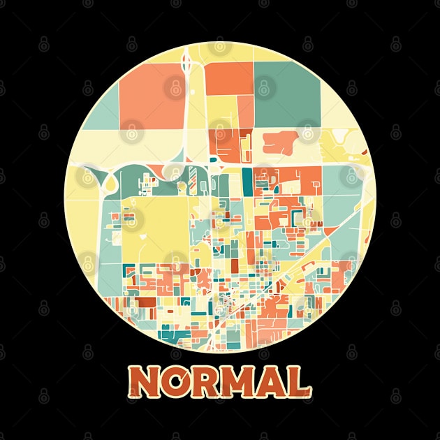 Normal Illinois map in mozaique colors by SerenityByAlex