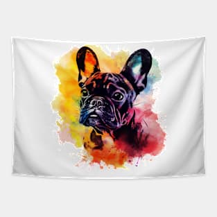 French Bulldog Watercolor Pop Art Design for Dog Lovers Tapestry