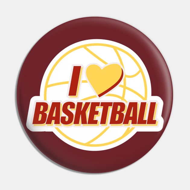 I Heart Basketball Pin by Hayden Mango Collective 