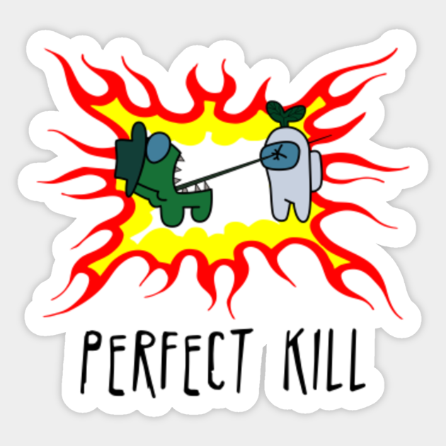 Imposter Killing Crewmate Among Us Among Us Imposter Sticker Teepublic Many scenes of murder of crew members, funny situations from the game, dances. imposter killing crewmate among us