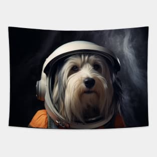 Astro Dog - Bearded Collie Tapestry