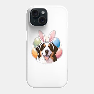 Braque Francais Pyrenean in Bunny Ears Enjoys Easter Phone Case