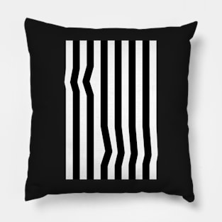 Abstract lines in black and white Pillow