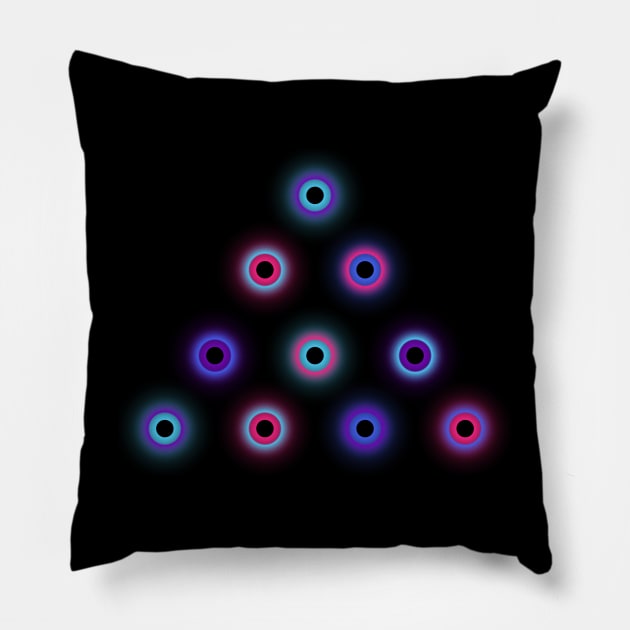 Space Orbital Triangle Pillow by Clue Sky