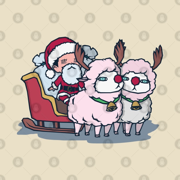 Cute Santa Charmy with Sheep Cooks (Christmas) by Cartoonime Stoner