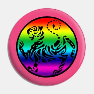 Shotokan Rainbow Tiger Pin