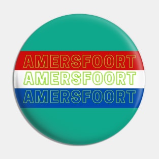Amersfoort City in Netherlands Flag Color Stripes Pin