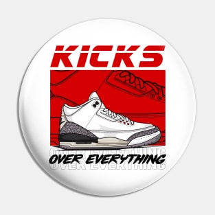 AJ 3 Retro White Cement Sneaker Pin