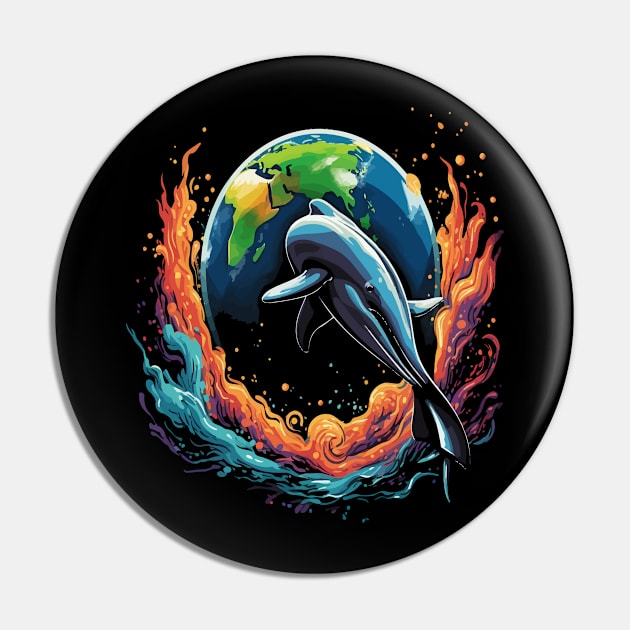 Dolphin Earth Day Pin by JH Mart