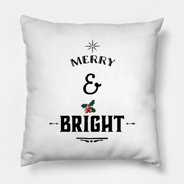 MERRY AND BRIGHT Pillow by Sunshineisinmysoul