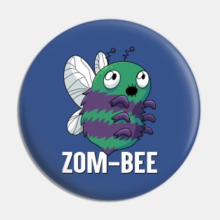 Zom-Bee Cute Bee Zombie English Funny Word Play Pin