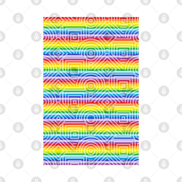 Rainbow Circles Square Diamond Pattern by Wicca Fairy