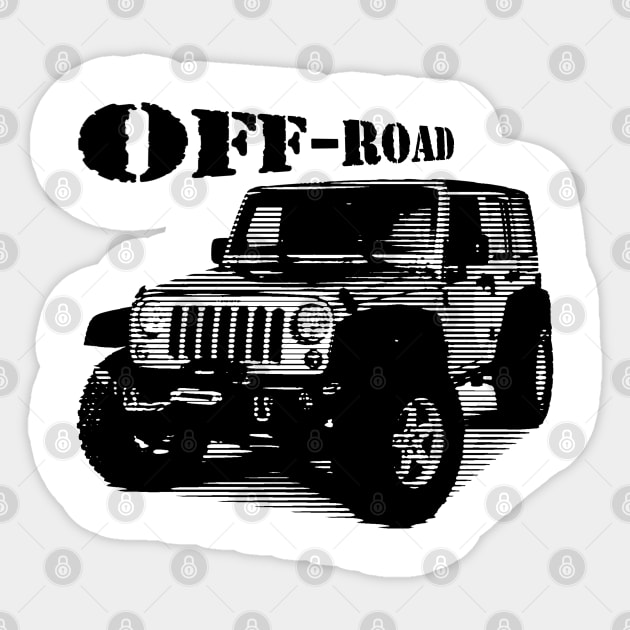 Jeep off road, Jeep Wrangler 4x4 - Jeep Wrangler - Sticker