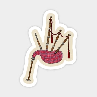 Bagpipes cartoon illustration Magnet