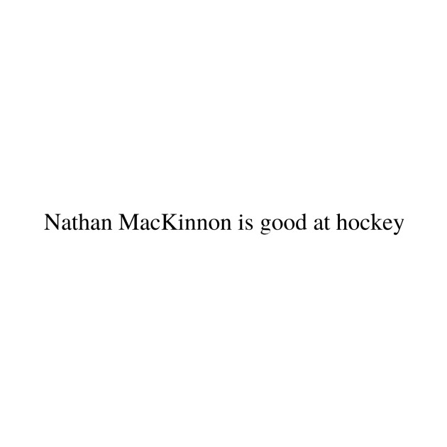 Nathan MacKinnon is good at hockey by delborg