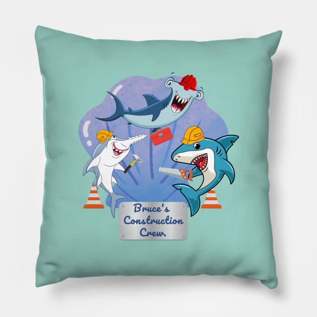 Underwater Construction Pillow by AlmostMaybeNever