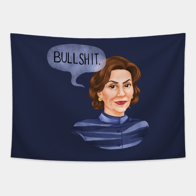 Emily Gilmore BS! Tapestry by SarahWrightArt