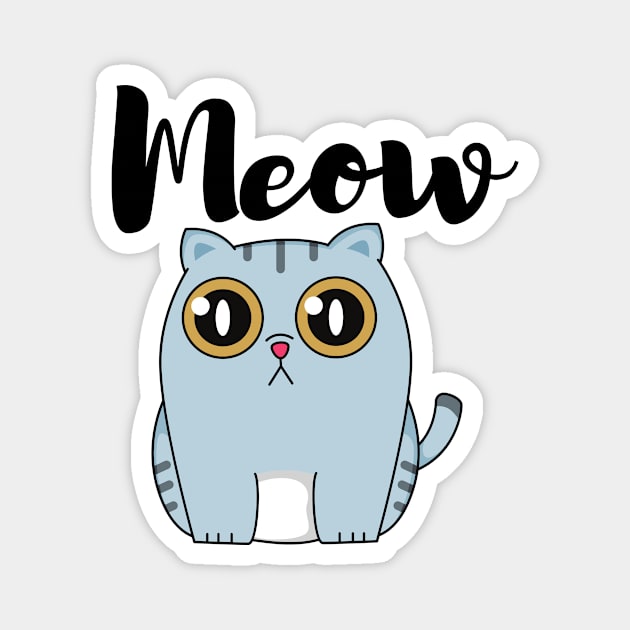 Kitty Meow Magnet by François Belchior