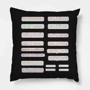 cosmetic labels Pillow