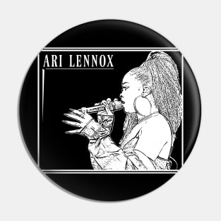 Ari lennox // White retro Pin