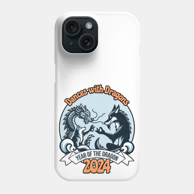 Dances with Dragons - Year of the Dragon - 2024 Phone Case by Quirk Print Studios 