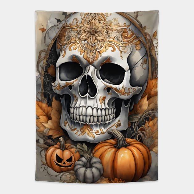 Halloween calaveras Tapestry by puravidavisions