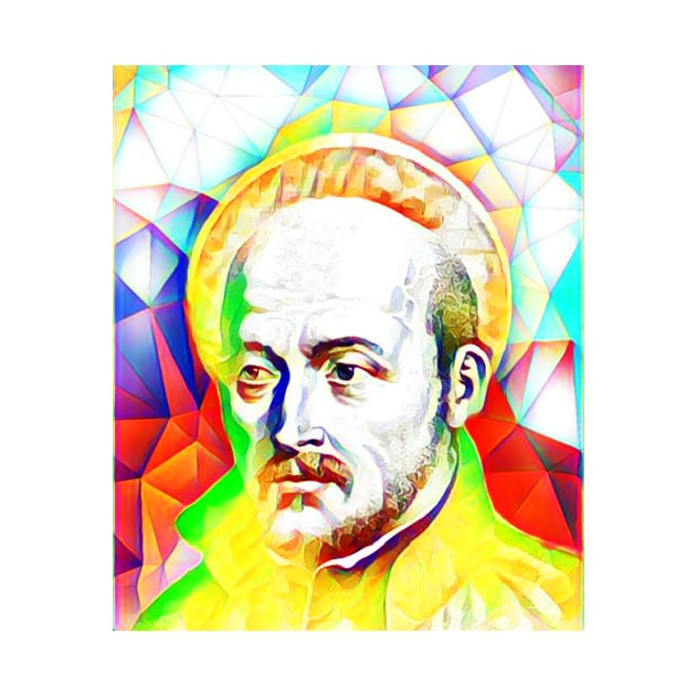 Ignatius of Loyola Colourful Portrait | Ignatius of Loyola Artwork 11 by JustLit