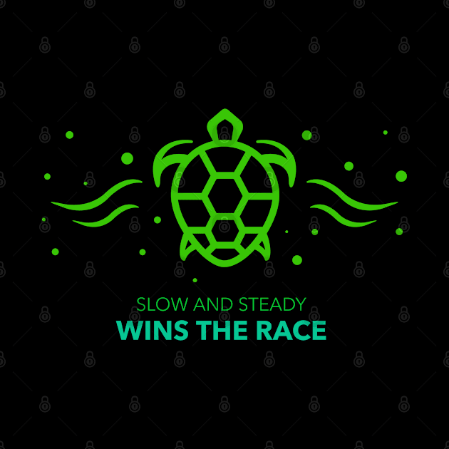 Slow And Steady Turtle by Bunchatees