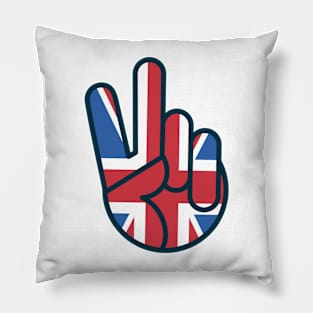 OldSalt UK Flag Peace Sign Pillow