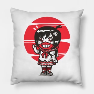 Weird School Girl Pillow