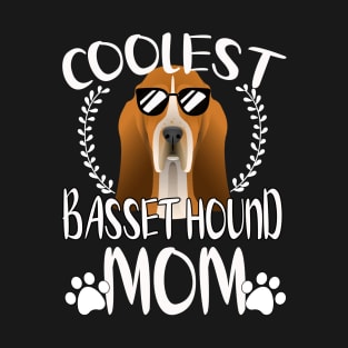 Glasses Coolest Basset Hound Dog Mom T-Shirt