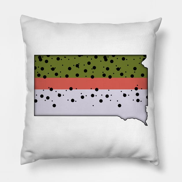 South Dakota Trout Pillow by somekindofguru