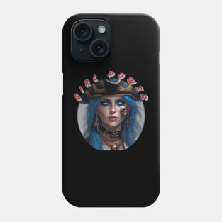 Girl power Retro pirate girl Phone Case