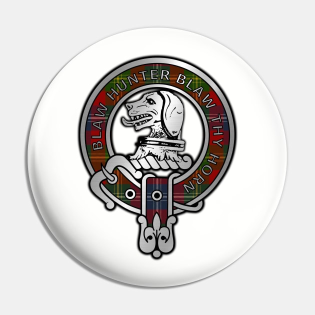 Clan Forrester Tartan Crest Pin by Taylor'd Designs